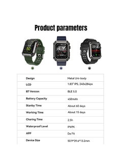 S2 Smart Watch, 1.83-Inch IPS FullTouch Screen, BT Call Fitness Tracker, IP68 Waterproof, Blood Oxygen, Sleep, Heart Rate, Blood Pressure Monitor, Multiple Sports Mode, Notification, Call, Sedentary Reminder, Compatible with Android iOS