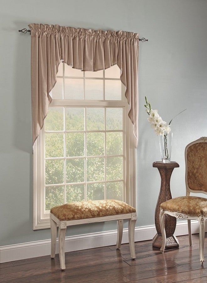 Stylemaster Renaissance Home Fashion Stylemaster Emery 3-Piece Lined Swag Set, 116-Inch by 36-Inch, Taupe - Image 2