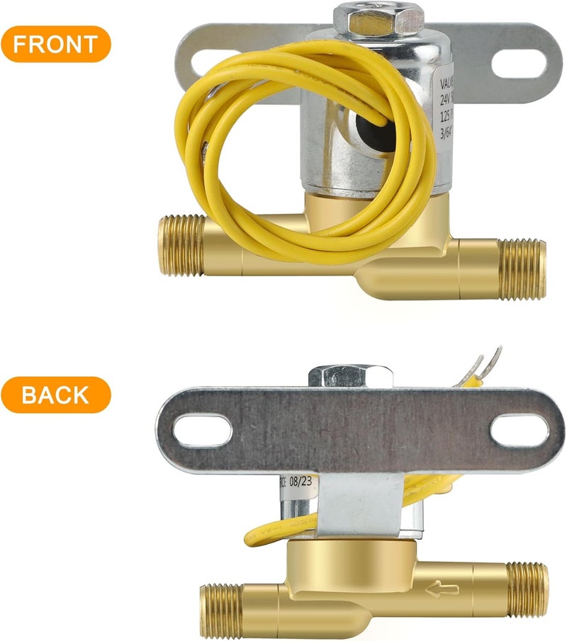 PETOX 4040 Humidifier Solenoid Replacement Water Valve A2012-S118 for Aprilaire Whole House Model 400, 550, 558, 600M, 600, 700, 700M, 768, 760A Replaces B2035-S2 B2035-S5 B2035-S54-24V 2.3W 60 HZ, Yellow - Image 3
