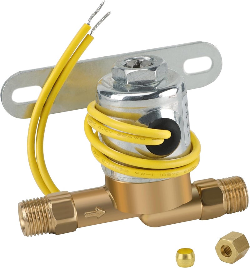 PETOX 4040 Humidifier Solenoid Replacement Water Valve A2012-S118 for Aprilaire Whole House Model 400, 550, 558, 600M, 600, 700, 700M, 768, 760A Replaces B2035-S2 B2035-S5 B2035-S54-24V 2.3W 60 HZ, Yellow - Image 2