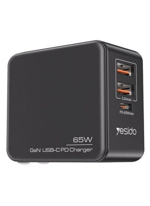 Yesido Gan 3 In 1 Combo 65W Mini Quick Charger