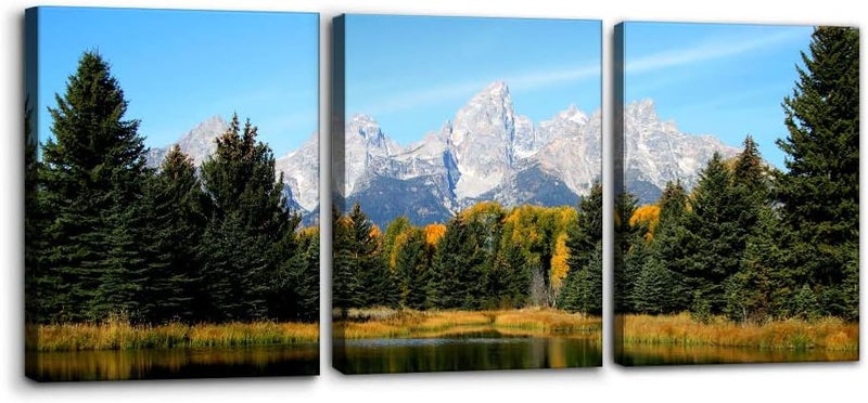 Pacimo 3-Piece Canvas Art - Grand Teton National Park - Image 1