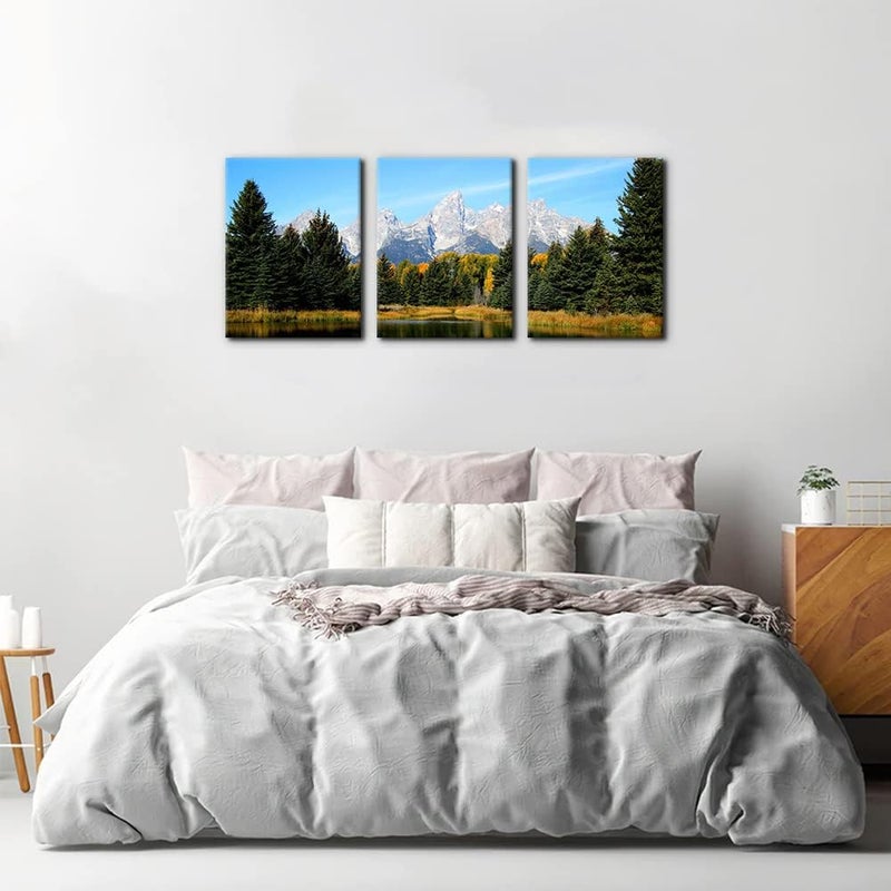 Pacimo 3-Piece Canvas Art - Grand Teton National Park - Image 3