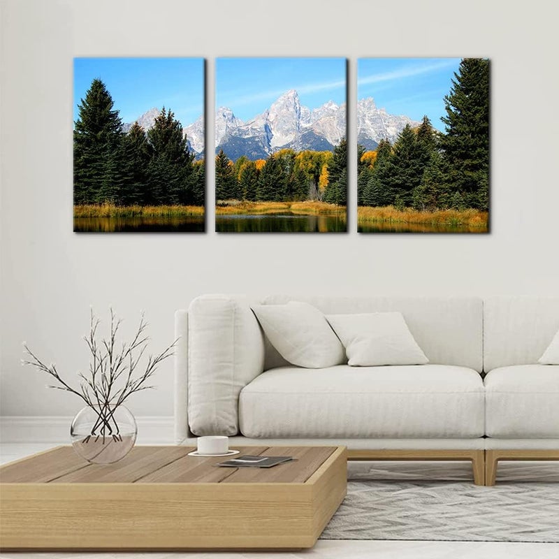Pacimo 3-Piece Canvas Art - Grand Teton National Park - Image 2