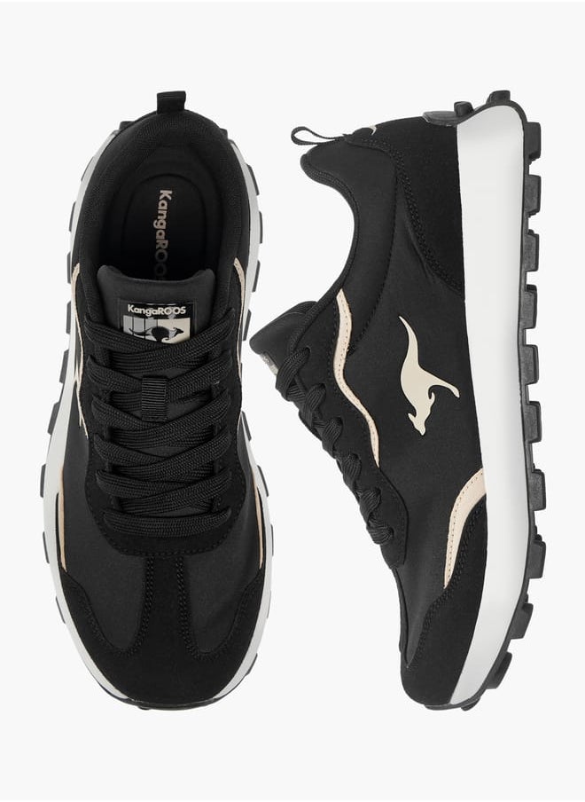 kangaROOS Women's Logo Embossed Sports Shoes with Lace-Up Closure  - Image 1