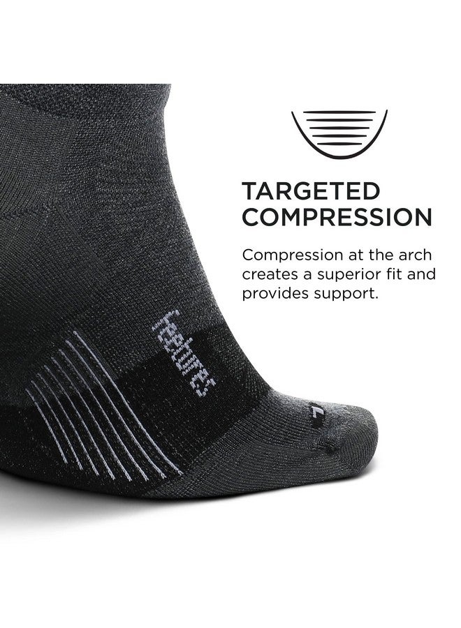 Feetures Feetures Merino 10 Ultra Light Cushion No Show Tab Ankle Socks - Wool Socks for Women & Men - New Gray, L (1 Pair) - Image 3