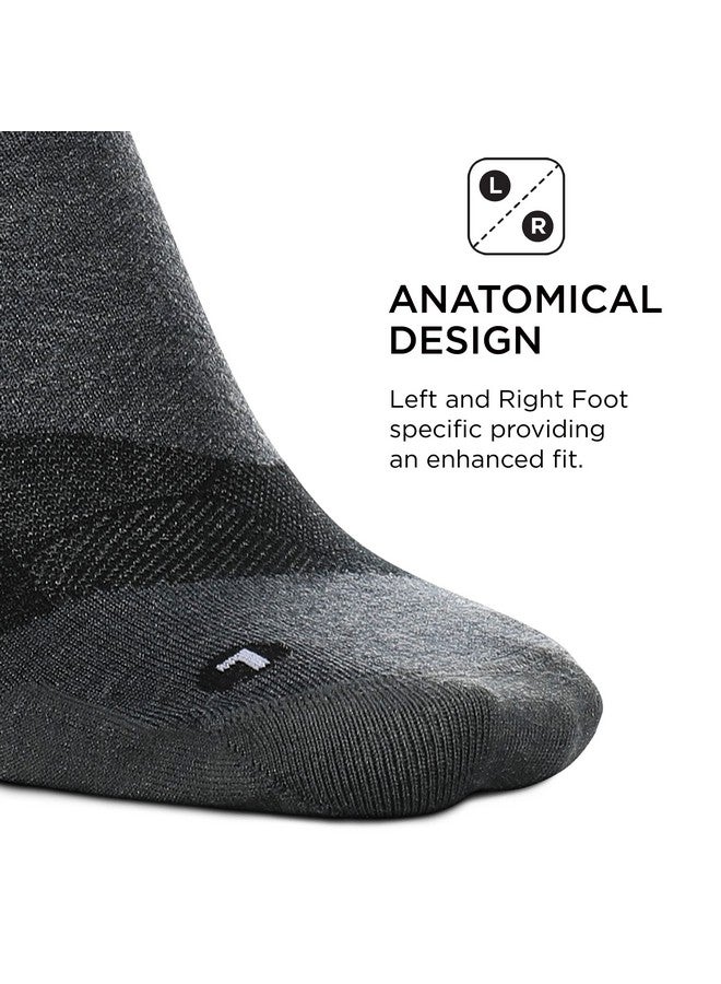 Feetures Feetures Merino 10 Ultra Light Cushion No Show Tab Ankle Socks - Wool Socks for Women & Men - New Gray, L (1 Pair) - Image 4