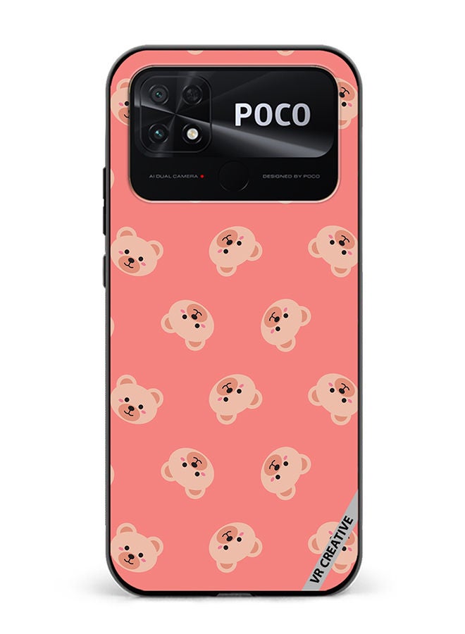 VR CREATIVE Protective Case Cover For Xiaomi Poco C40 Cute Flat Bears Design Multicolour - Image 1