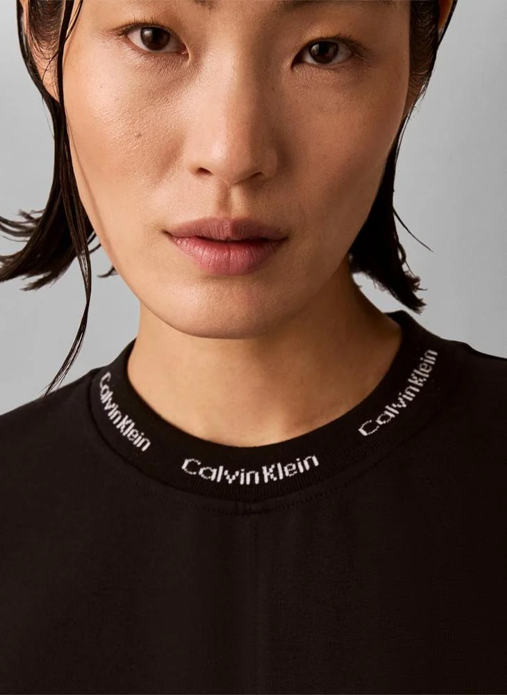 Calvin Klein Jeans  Milano Jersey Draped T-shirt Dress for Women | Best Price UAE