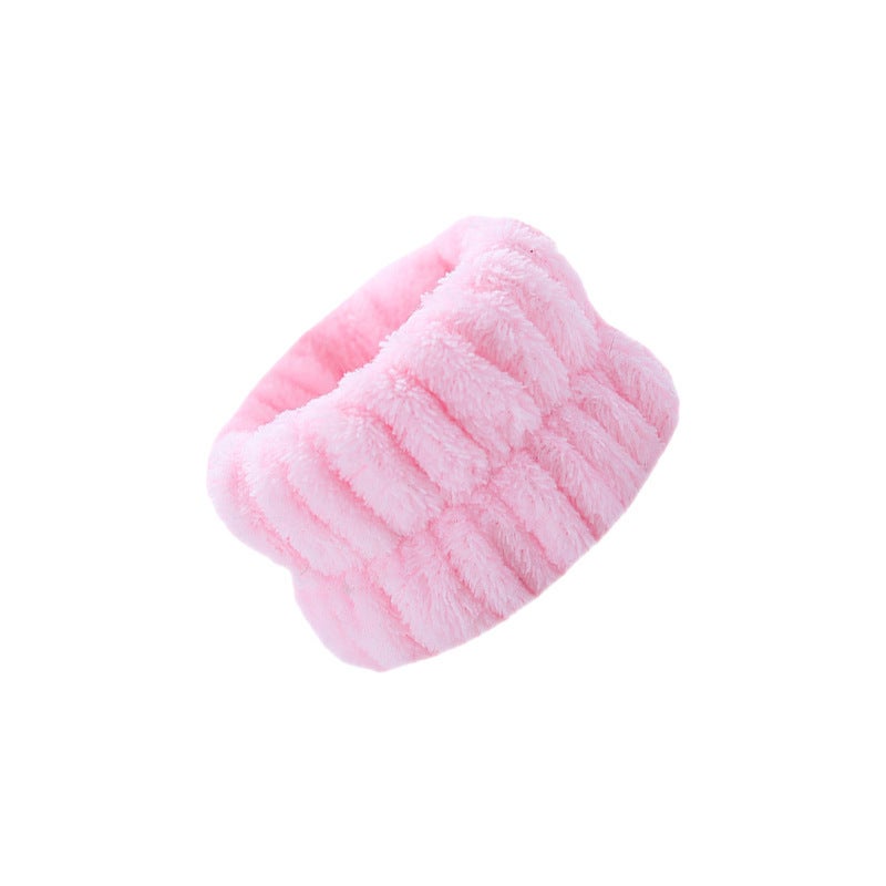 Generic Wash Face Hair Belt Wash No More Dripping Moisture-proof Sleeve Wrist Bracer Waterproof Simple Cuff Wrist Band Absorbent Artifact Wrist Band Pink