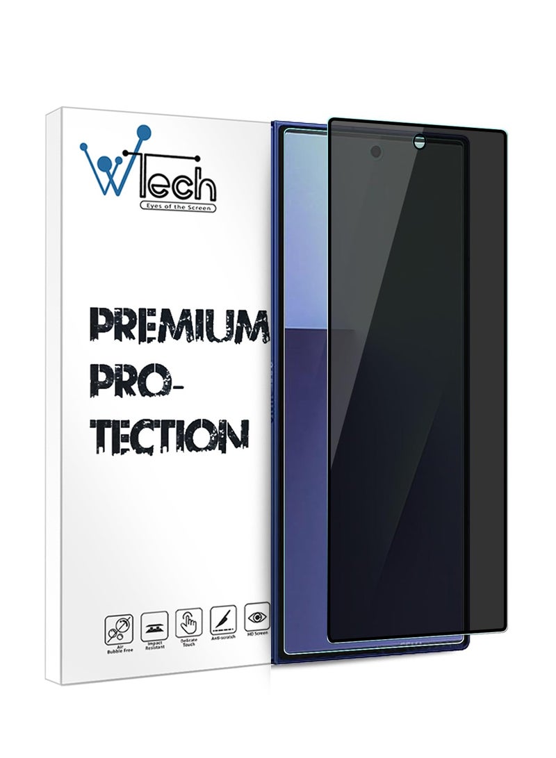 Wtech Samsung Galaxy Z Fold7 5G 2025 Premium E2E Series Privacy Full Glue Full Cover Tempered Glass Screen Protector (MSGECP) - Clear/Black - Image 1