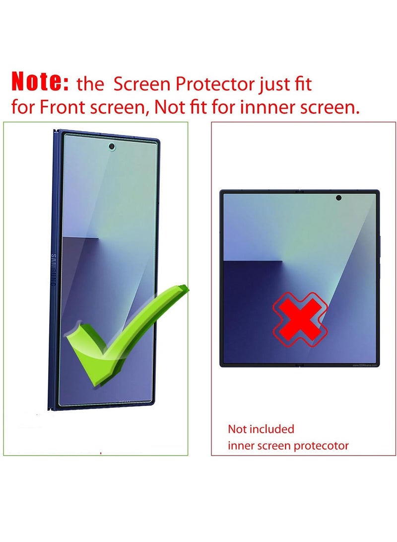 Wtech Samsung Galaxy Z Fold7 5G 2025 Premium E2E Series Privacy Full Glue Full Cover Tempered Glass Screen Protector (MSGECP) - Clear/Black - Image 2