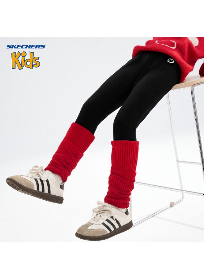 Skechers Girls' Fleece-lined Thermal Leggings Carbon Black 120 - Image 4