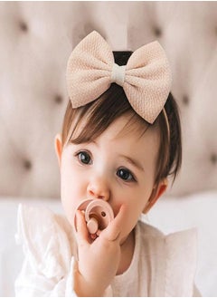 Cinaci Cinaci 30 Pack Super Stretchy Nylon Headbands with Solid Knot Big Bow Nylon Hair Bands Baby Girls Oversized Hair Bows on Elastic Headbands Accessories for Baby Girls Infants Toddlers Kids Teens  - Image 2