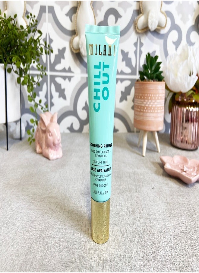 MILANI - Milani Chill Out Soothing Face Primer - Silicone-Free Hydrating Formula with Wild Oat Extract - 30ml - Pre-Makeup Base for Smooth, Calm, and Refreshed Skin - Image 1