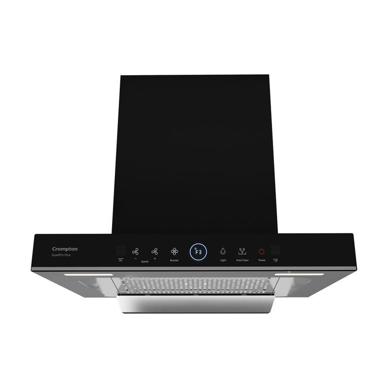 Crompton Crompton QuietPro Plus 60cm Box Kitchen Chimney with BLDC Motor 1480 m3hr suction Smart On Intelligent AutoCleanSilent Kitchen ChimneyFilterlessTouch Sensor Gesture Control Black  - Image 1