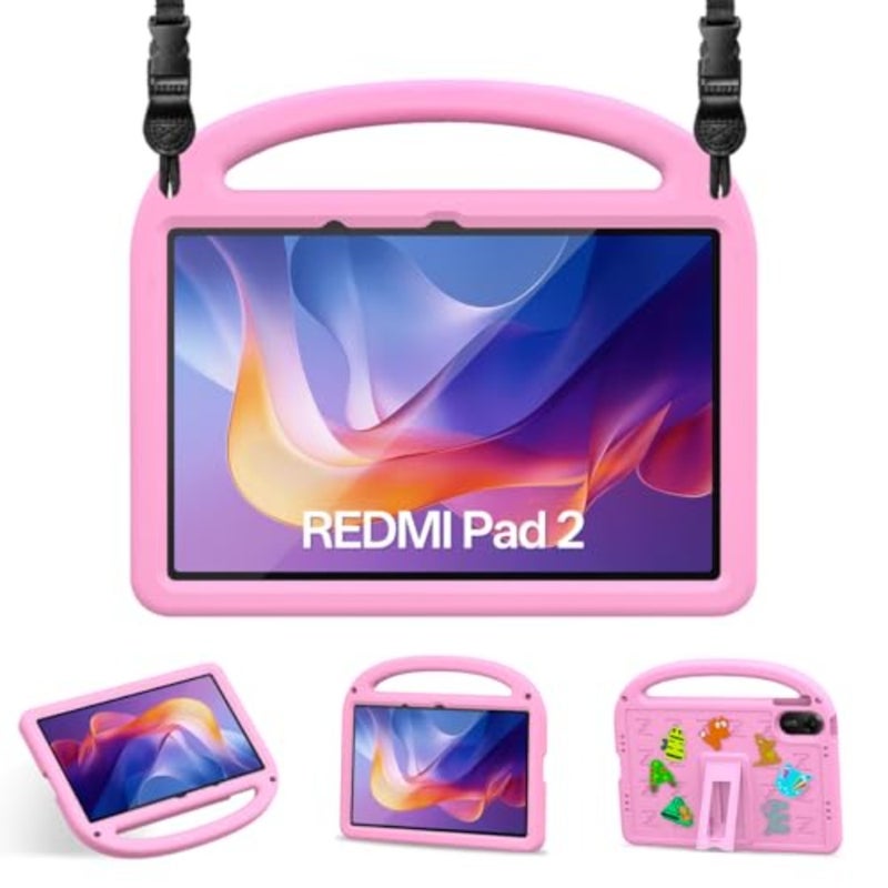 Case for Redmi Pad 2 Shockproof Duarable EVA Foam Lightweight, Handle Stand, Shoulder Strap, Shockproof, Kid Friendly Protection - Image 1