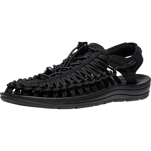 KEEN Womens Uneek Classic Two Cord Athletic Sandals, Black/Black, 7 US - Image 1