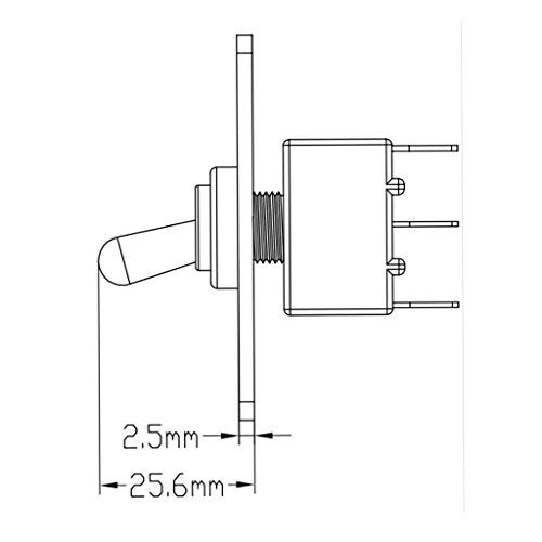 JZLiner Marine Toggle Switches for a Boat 12V 15A On Off On Momentary Panel 3Pin Control - Image 4