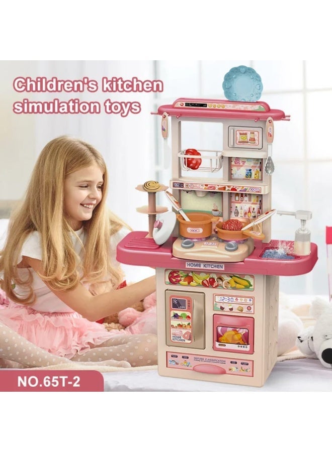 Dream Kids Kitchen Set 65 Pieces with Light & Sound – Cooking Play Set for Children - Image 1