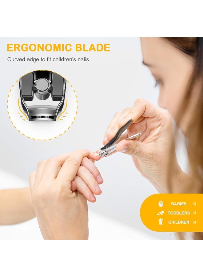 BEZOX Safe Baby Nail Clippers, 0.2-Inch Jaw Nail Clipper Trimmers for Baby, Infants and Toddlers, Precision Nail Grooming Tool for Tiny Fingers and Toes - Black - Image 3