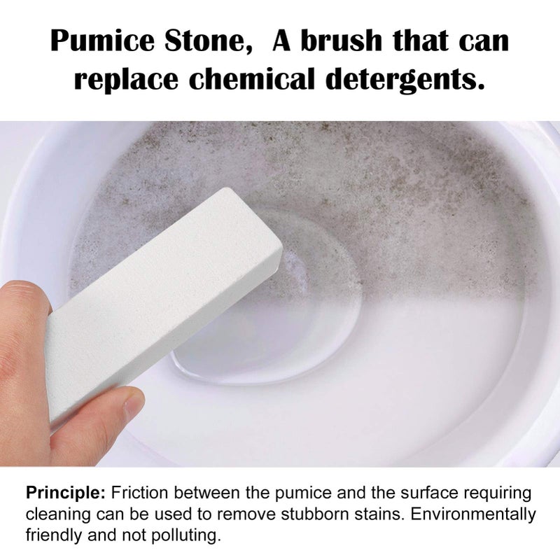 FALAMON 6 Pack Pumice Stone for Toilet Bowl Cleaning, Scouring Stick Remove Hard Water Rings, Calcium Buildup and Rust, Pumice Cleaning Bar for Tile Bath-tub - Image 2