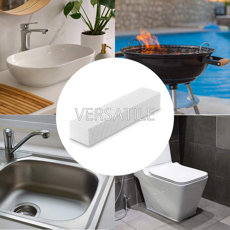 FALAMON 6 Pack Pumice Stone for Toilet Bowl Cleaning, Scouring Stick Remove Hard Water Rings, Calcium Buildup and Rust, Pumice Cleaning Bar for Tile Bath-tub - Image 4