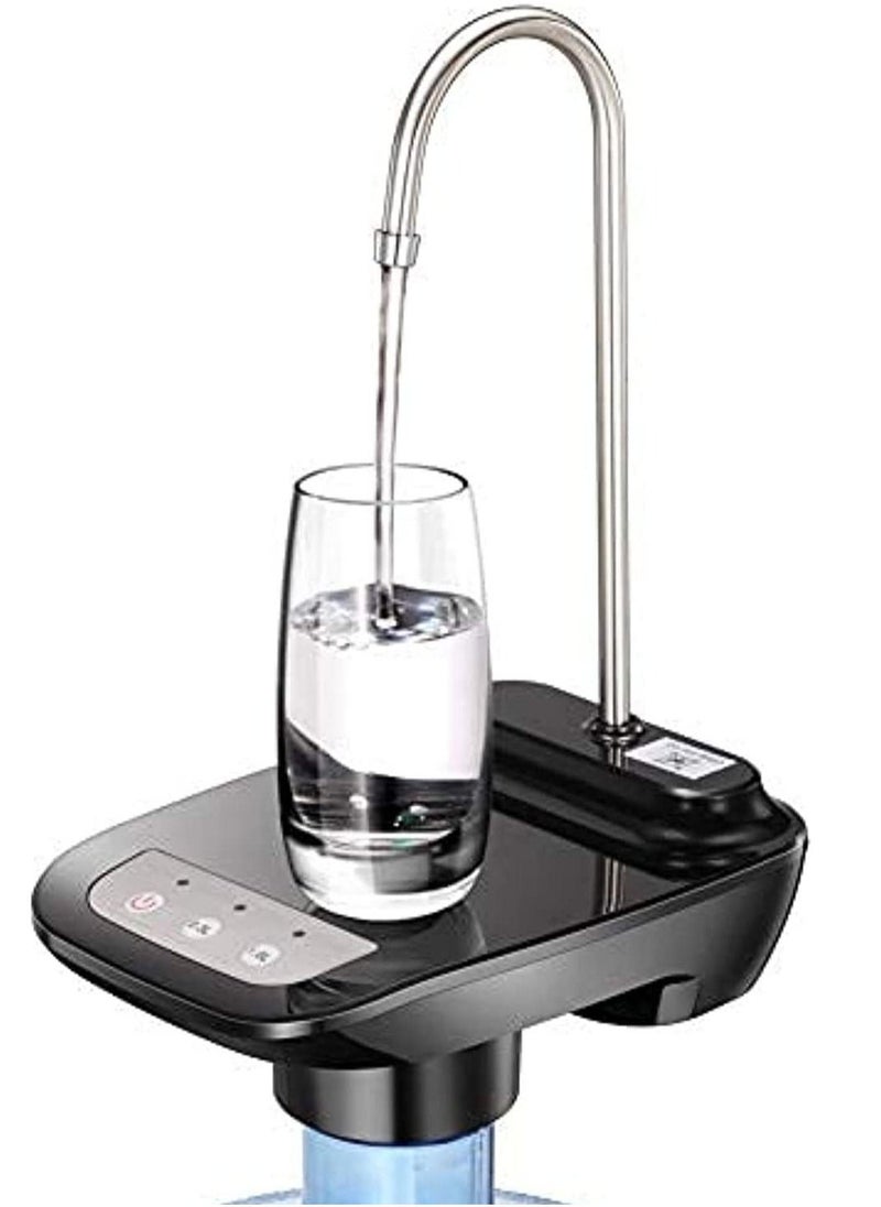 Rechargeable Pump Bottled Automatic Water Dispenser Black White 9.4x9x13.9cm - Image 1