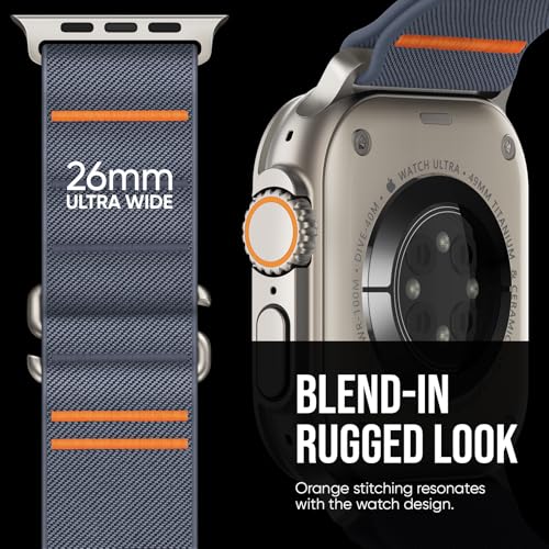 Suitisbest Sport Bands Compatible with Apple Watch Ultra Band 49mm 46mm 45mm 44mm 42mm Men Stretchy Nylon Sport Loop Strap with SHook for iWatch Series 11 10 9 8 7 6 5 4 3 2 1 SE 3 2 1 Ultra 3 2 1 - Image 3