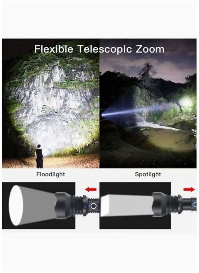 Arabest Aluminium alloy torch, strong light, long-range outdoor lighting, camping searchlight, rechargeable LED torch  - Image 3