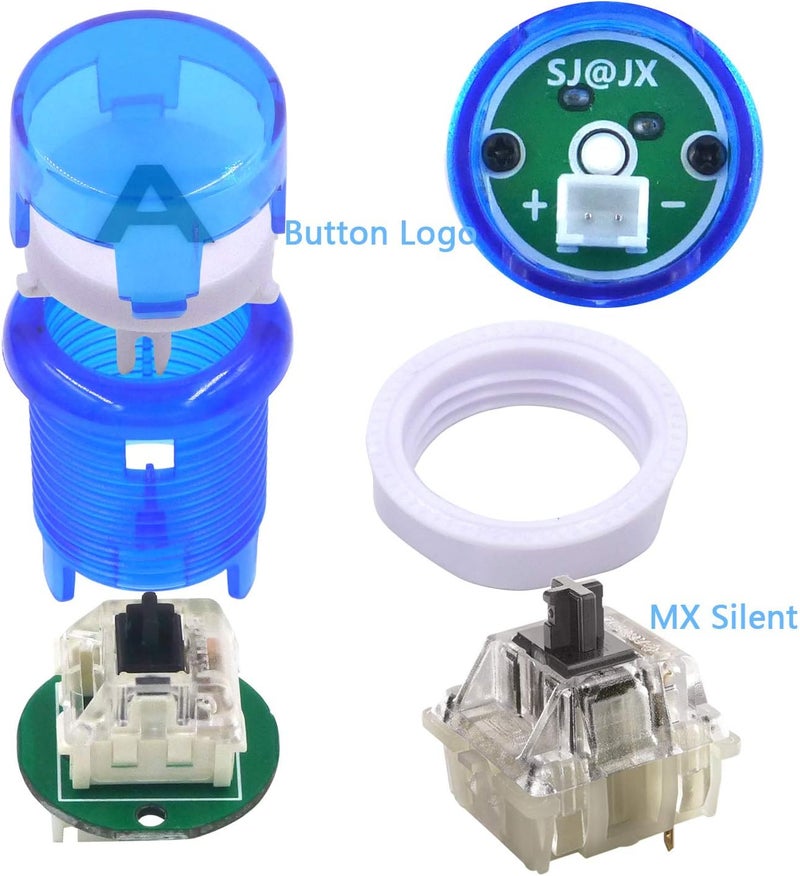 SJ@JX Arcade Game Controller USB Encoder 2 Player Gamepad Cherry MX Microswitch Button 8way Joystick for Nintendo Switch PC PS3 Retropie Raspberry Pi MAME - Image 4