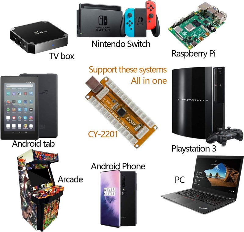 SJ@JX Arcade Game Controller USB Encoder 2 Player Gamepad Cherry MX Microswitch Button 8way Joystick for Nintendo Switch PC PS3 Retropie Raspberry Pi MAME - Image 3