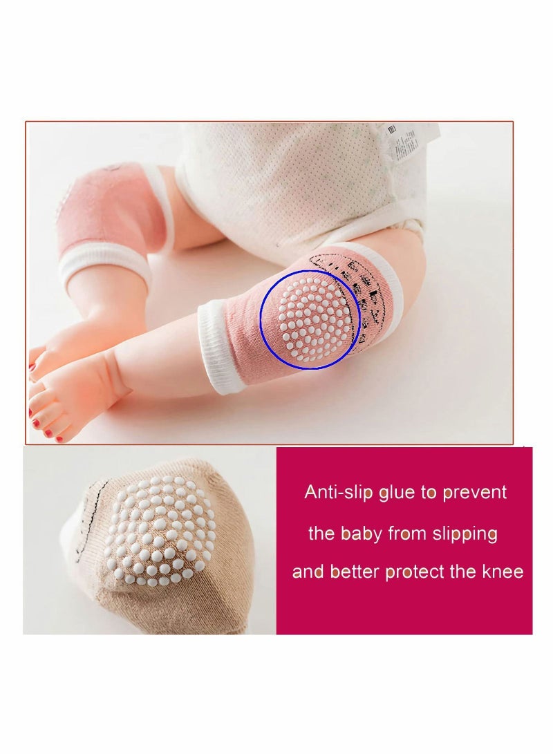 Y&D Baby Knee Pads for Crawling 5 Pairs Anti Slip Breathable High Elastic Kneepads Comfortable Protector Toddler Infant Girl Boy Crawlere Multicolor - Image 4