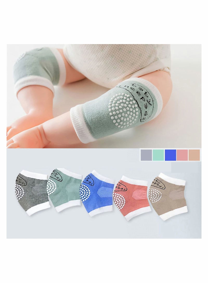Y&D Baby Knee Pads for Crawling 5 Pairs Anti Slip Breathable High Elastic Kneepads Comfortable Protector Toddler Infant Girl Boy Crawlere Multicolor - Image 3