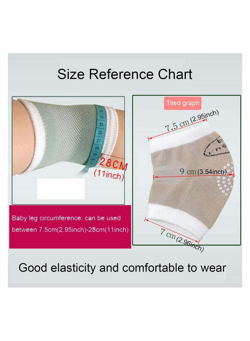 Y&D Baby Knee Pads for Crawling 5 Pairs Anti Slip Breathable High Elastic Kneepads Comfortable Protector Toddler Infant Girl Boy Crawlere Multicolor - Image 5