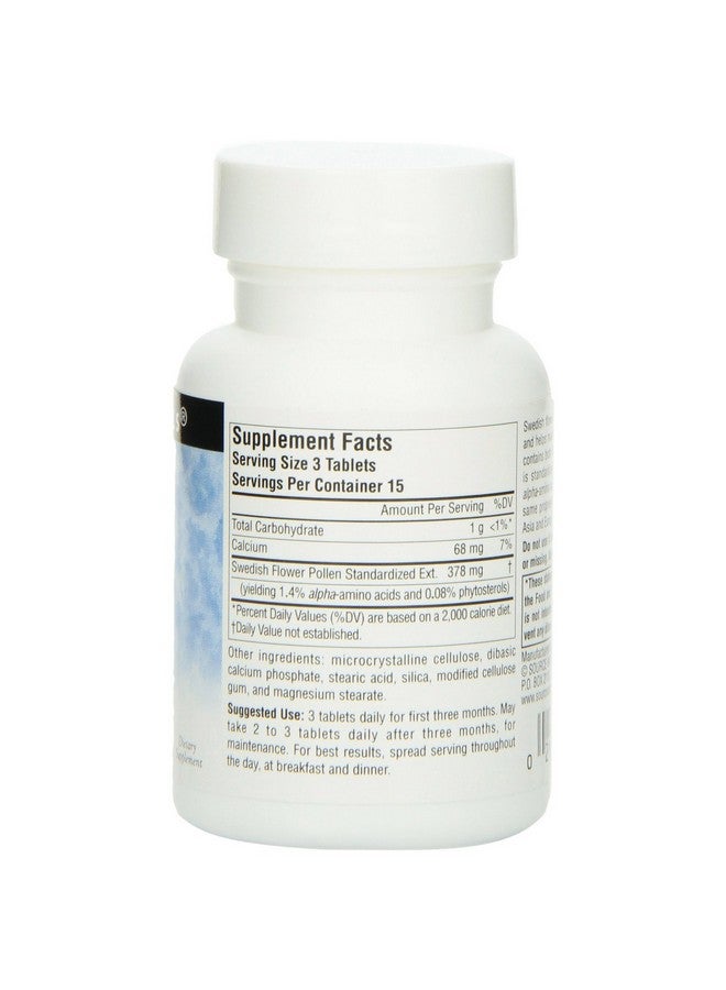 Source Naturals Swedish Flower Pollen Extract Supplement, Supports Prostate Function and Healthy Urine Flow - 45 Tablets - Image 5