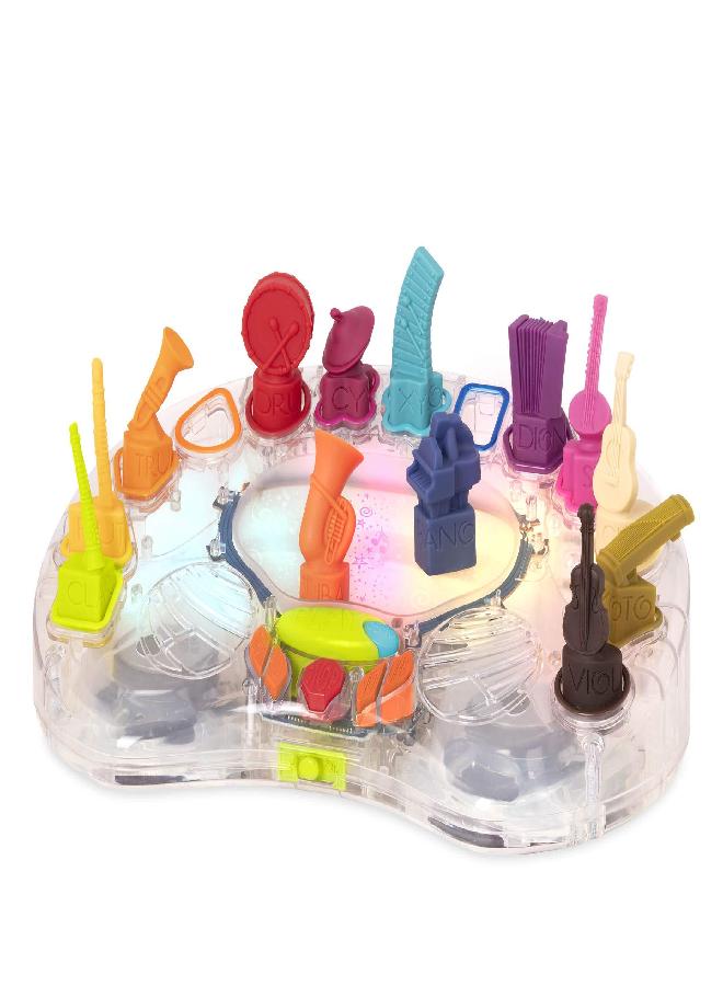 B. toys by Battat B. Symphony Musical Toy Orchestra for Kids - 13 Musical Instruments for Classical Music for Babies and Toddlers - Interactive Kids Music Toys with Lights and 15 Songs , White