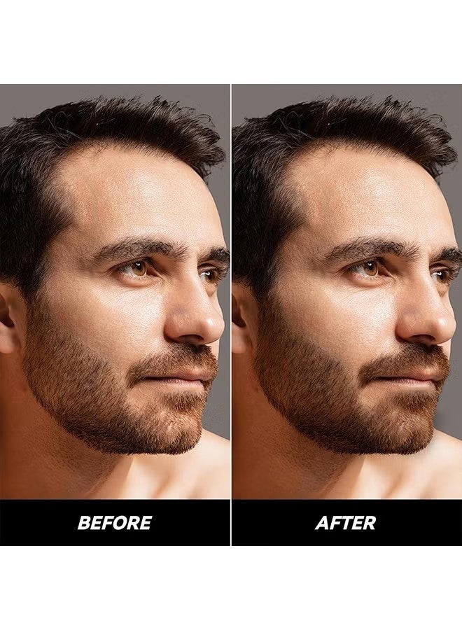 KAILINYA Beard Filling Stick, Comb and Repair Two In One with Combtooth Color Compensation, Lasting Waterproof Multiuse Moustache Hair Makeup for Men (02#Dark Black Brown) - Image 2