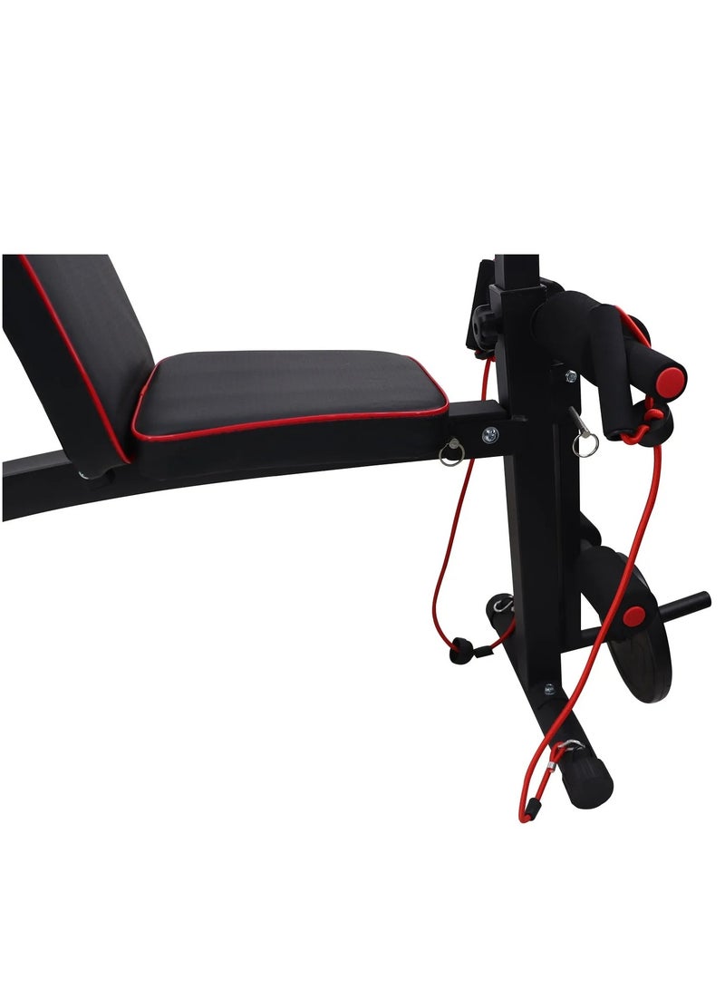 مارشال فيتنس مقعد رفع الأثقال القابل للتعديل مع حبل مرن للغاية - Image 3