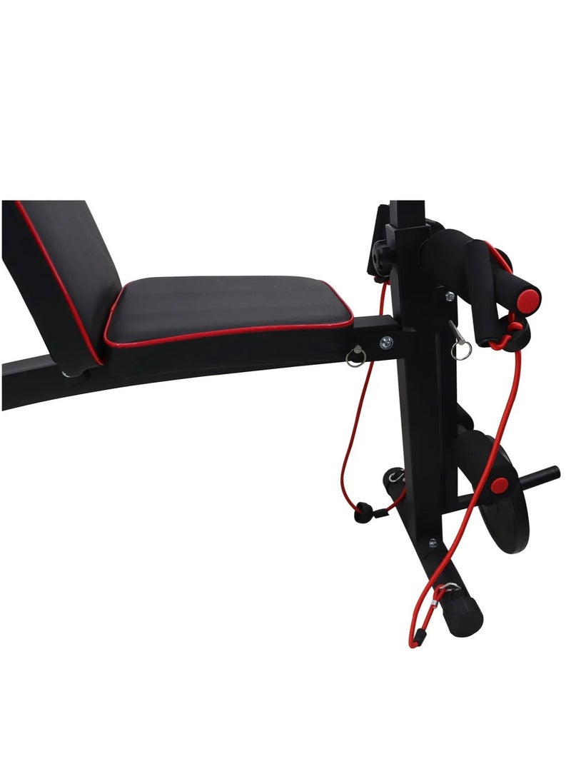 مارشال فيتنس مقعد رفع الأثقال القابل للتعديل مع حبل مرن للغاية - Image 2