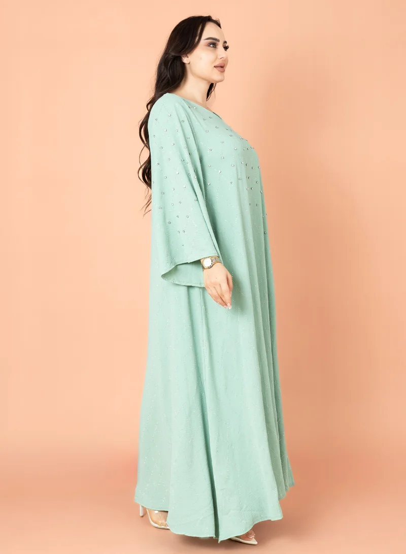 IKKXA Crystal Breeze Jalabiya Turquoise