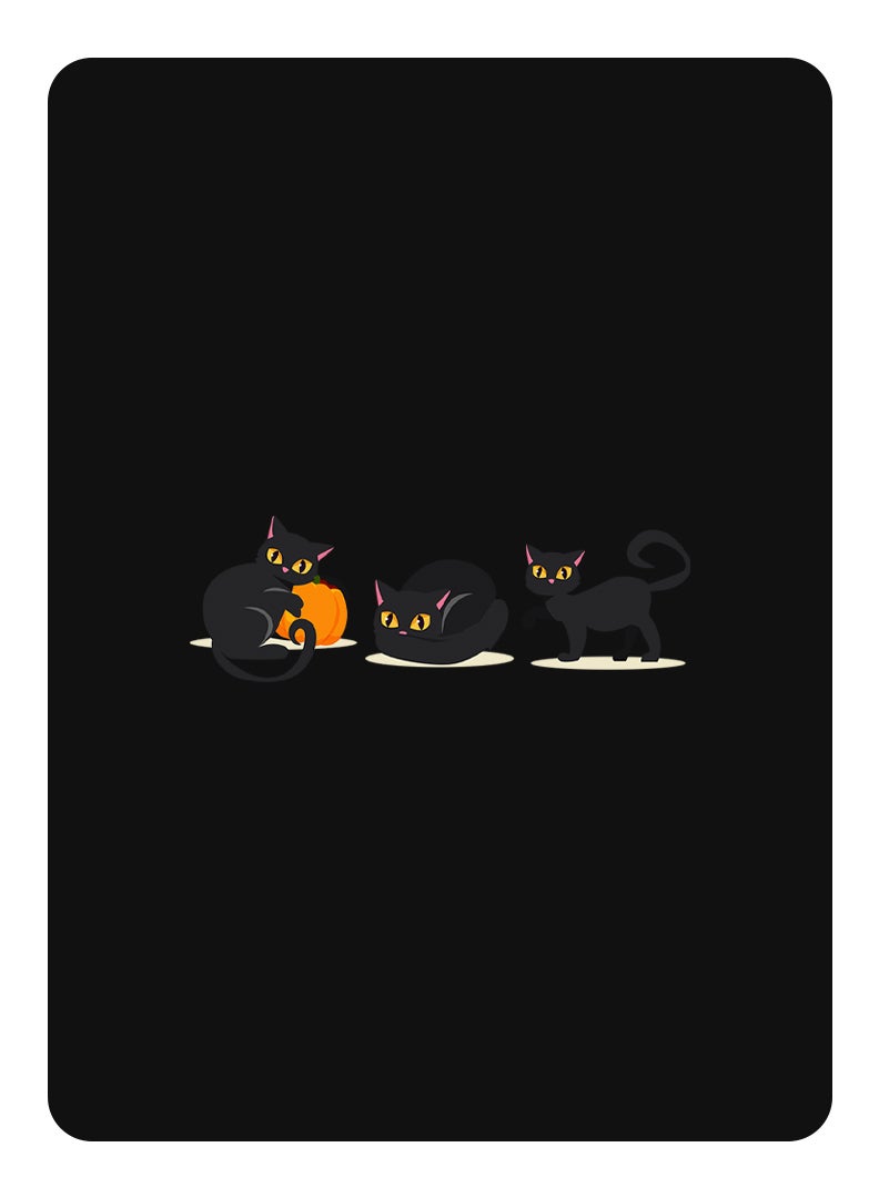 Theodor Protective Flip Case For Apple iPad Mini 6 With Trifold Stand Auto Wake Sleep Shockproof Cover Cat pumpkin Halloween-01 - Image 1