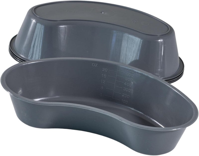 Vakly Graduated Emesis Basins 700ML Pack of 5 Graduated Kidney Shaped Bowl  Sturdy Plastic Irrigation Basin Tray - Image 4