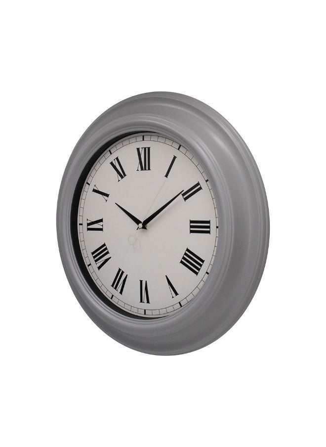 DANUBE HOME Danube Home Sansa Rubber Wood Roman Wall Clock - Grey 50.6X50.6X5 Stylish Wall Decor For Home Elegant Mdf & Rubber Wood Design Perfect For Living Room & Office Decorative Home Accessories  - Image 3