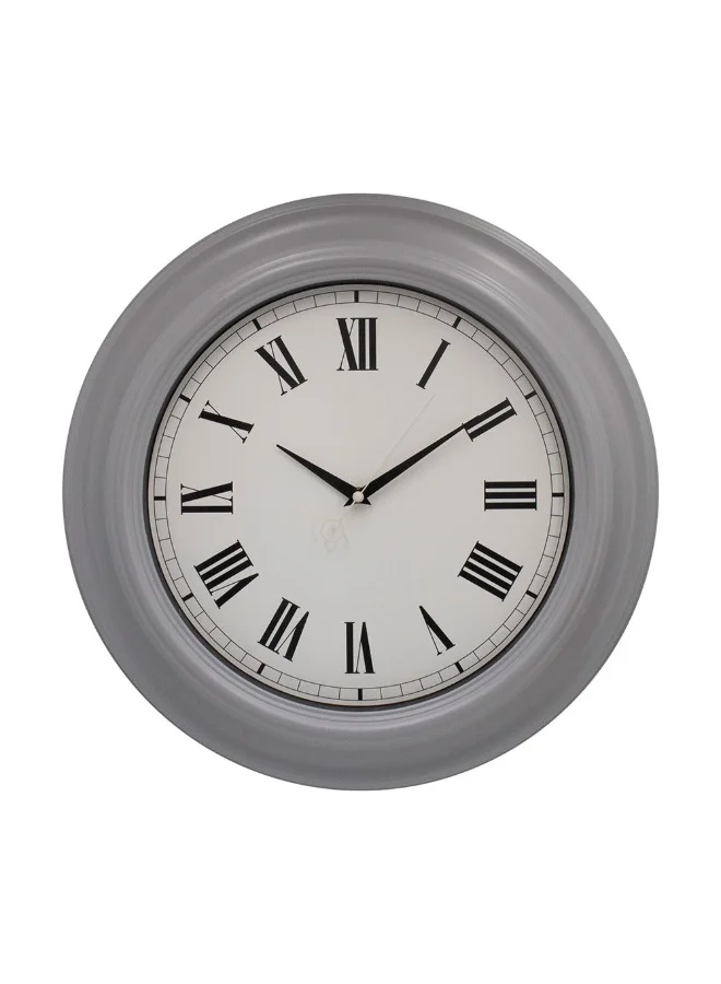 DANUBE HOME Danube Home Sansa Rubber Wood Roman Wall Clock - Grey 50.6X50.6X5 Stylish Wall Decor For Home Elegant Mdf & Rubber Wood Design Perfect For Living Room & Office Decorative Home Accessories