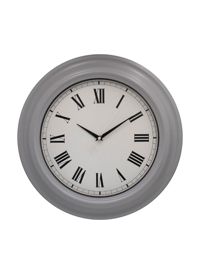 DANUBE HOME Danube Home Sansa Rubber Wood Roman Wall Clock - Grey 50.6X50.6X5 Stylish Wall Decor For Home Elegant Mdf & Rubber Wood Design Perfect For Living Room & Office Decorative Home Accessories  - Image 2