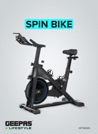 Spin Bike Low Noise, with Built-In Bluetooth and Digital Display/ Adjustable Resistance, Customizable, Double Handle Design, Heart Rate Sensor/ Perfect for Exercise, Home Workout, Weight Loss Training, Endurance Building, Fitness/ Black, 2 Years Warranty - pzsku/ZF89686F15764DC1E9517Z/45/1741850602/8fec29dc-bdff-4587-b492-4f32d71cba84