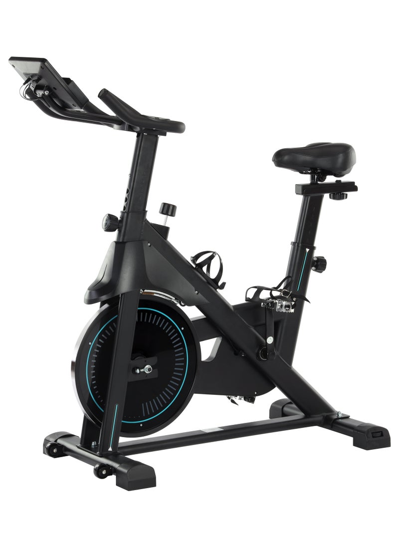 GEEPAS Spin Bike Low Noise, with Built-In Bluetooth and Digital Display/ Adjustable Resistance, Customizable, Double Handle Design, Heart Rate Sensor/ Perfect for Exercise, Home Workout, Weight Loss Training, Endurance Building, Fitness/ Black, 2 Years Warranty  - Image 3