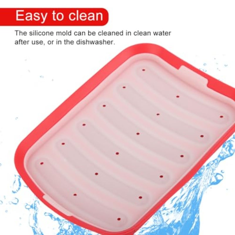 Hot Dog Sausage Mould 3 PCS Silicone Non-Stick Baking Tools DIY Egg Sausage Maker for Home Kitchen Food-Grade Flexible Mold Set Cooking Activity Toy - Image 4