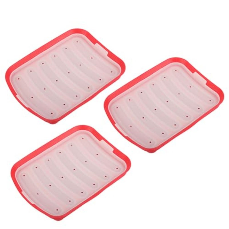 Hot Dog Sausage Mould 3 PCS Silicone Non-Stick Baking Tools DIY Egg Sausage Maker for Home Kitchen Food-Grade Flexible Mold Set Cooking Activity Toy - Image 5